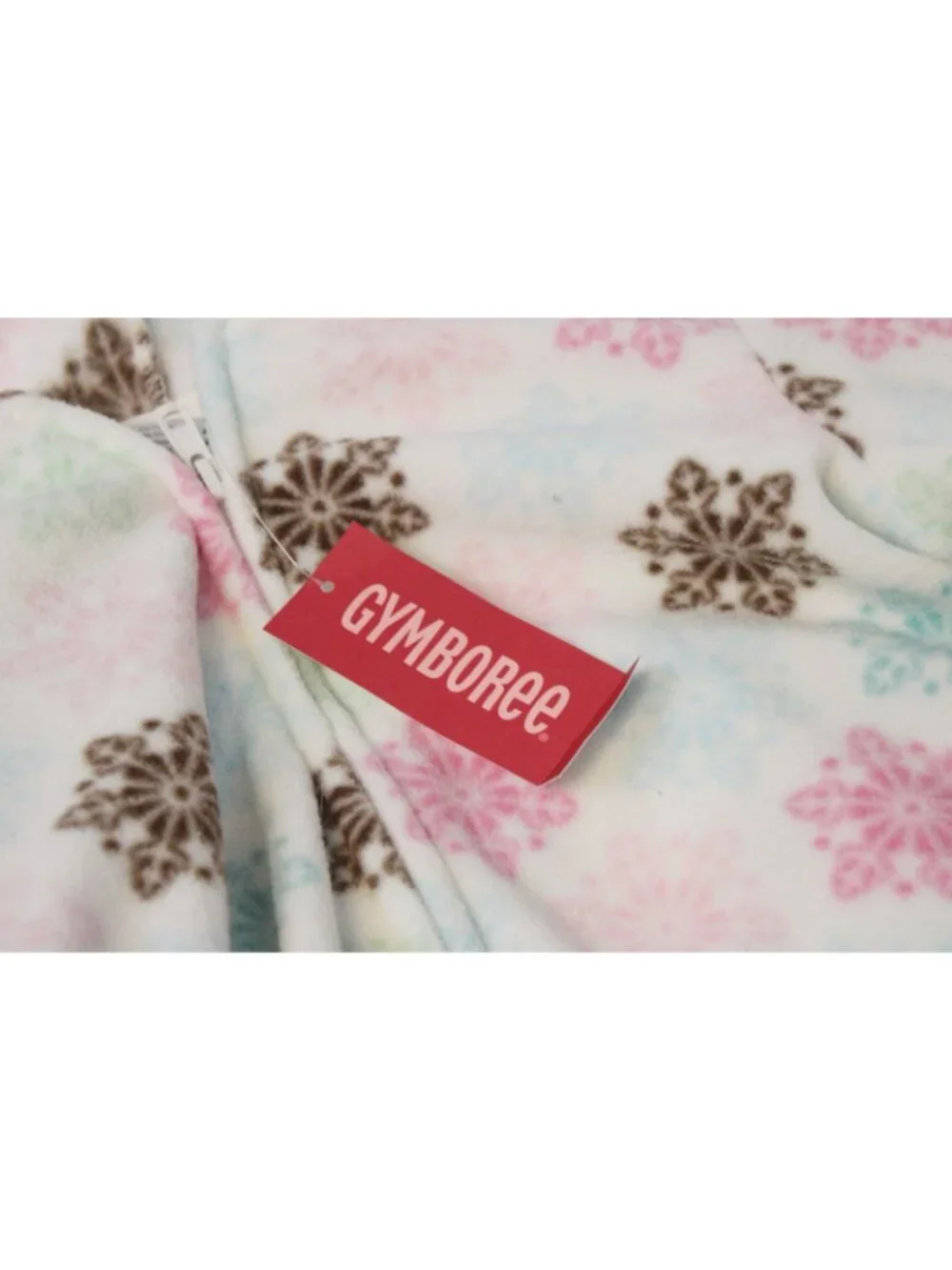 2009 Gymboree Winter Ballerina Med 7/8 Jacket Fleece White Snowflakes Hoodie